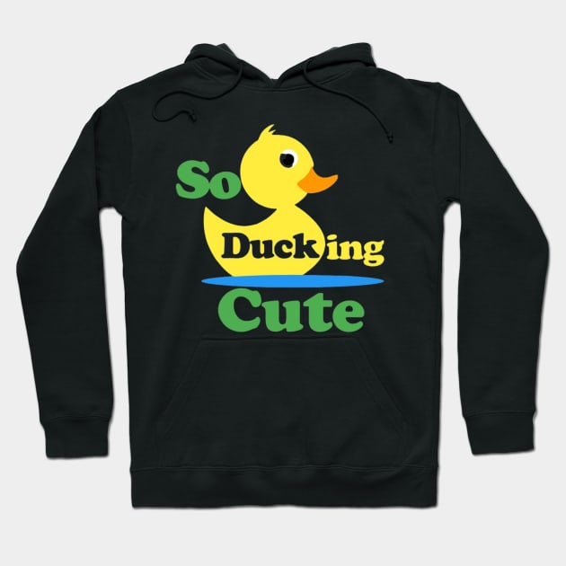 So Ducking Cute Gender neutral baby onesie Rubber Duckie YellowDuck Hoodie by SunshneSurvival